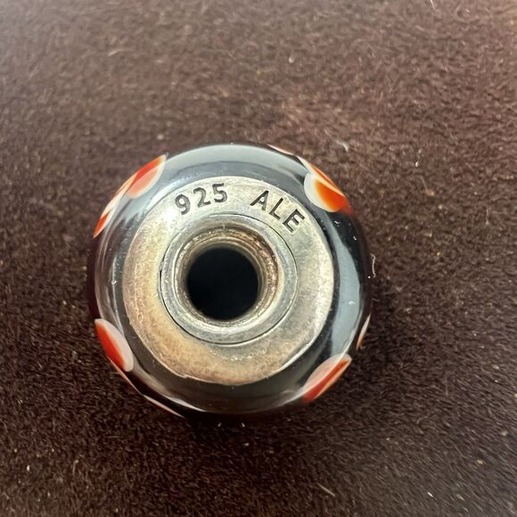 Pandora Sterling Silver Murano Glass Red Flowers for You Bead Charm 790646 925 - Picture 9 of 10